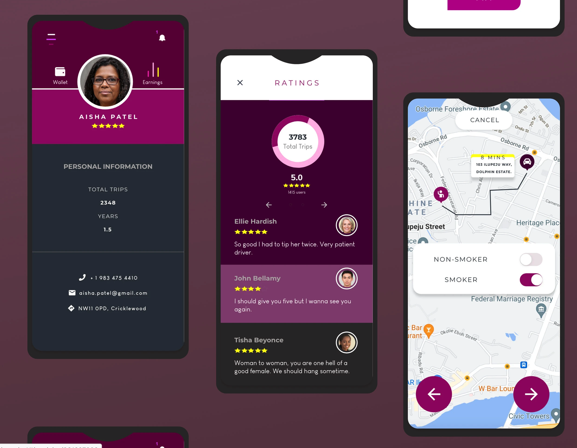 Ride Hailing App Screen 3