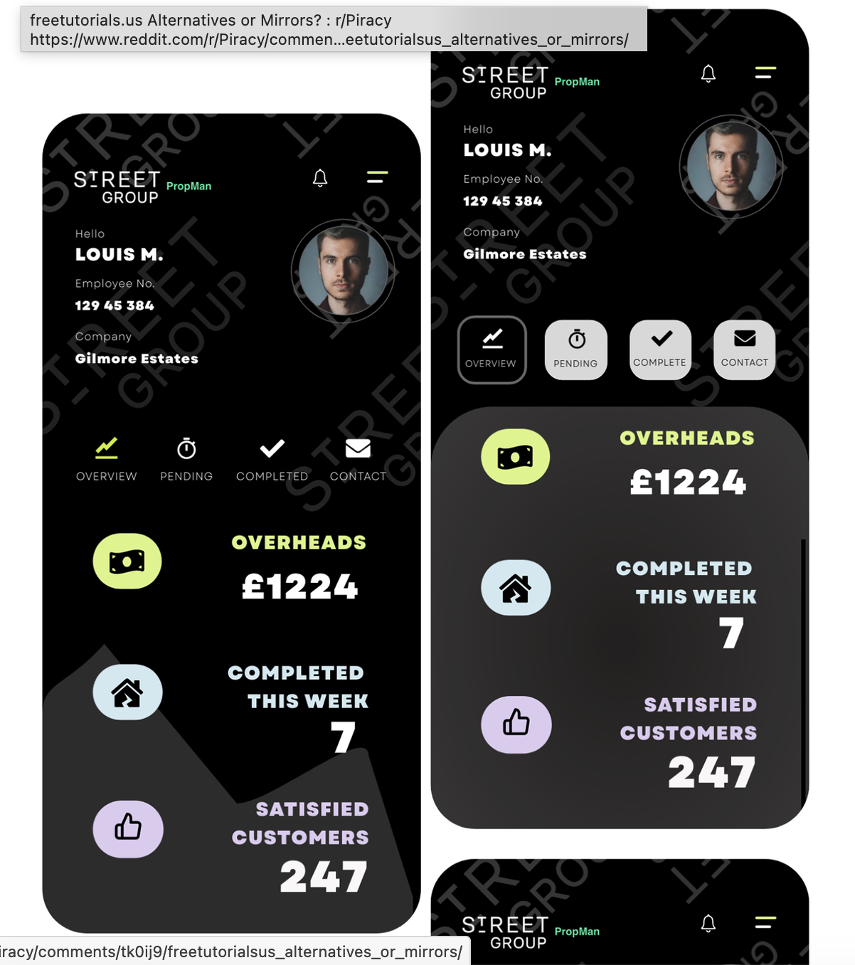 Tenant Manager App Screen 1