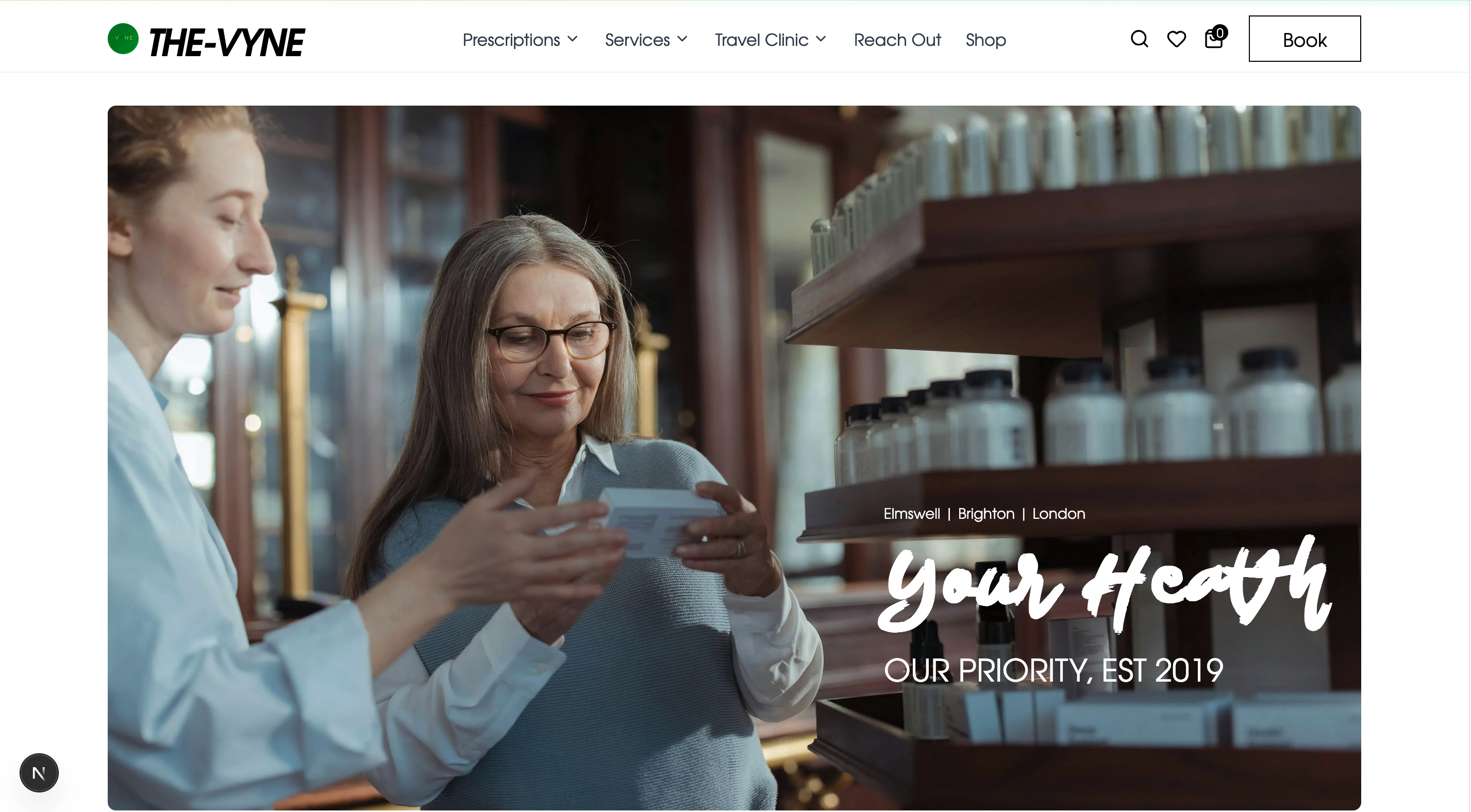 Pharmacy Website Design & Booking System